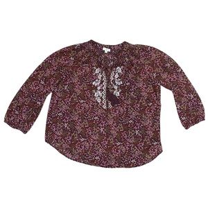 Mason & Belle Floral Long Sleeve Tunic Size Large EUC